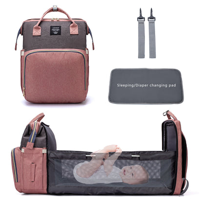 Sac Mommy avec lit pliant – Sac à langer et de couchage pour bébé