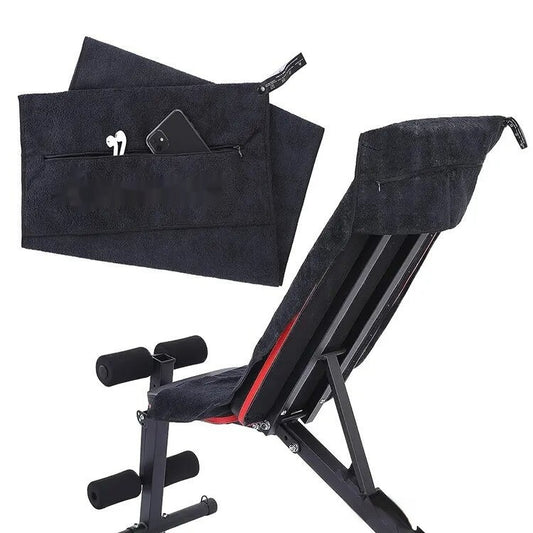 Hooded Sports Gym Towel with Zipper Pocket