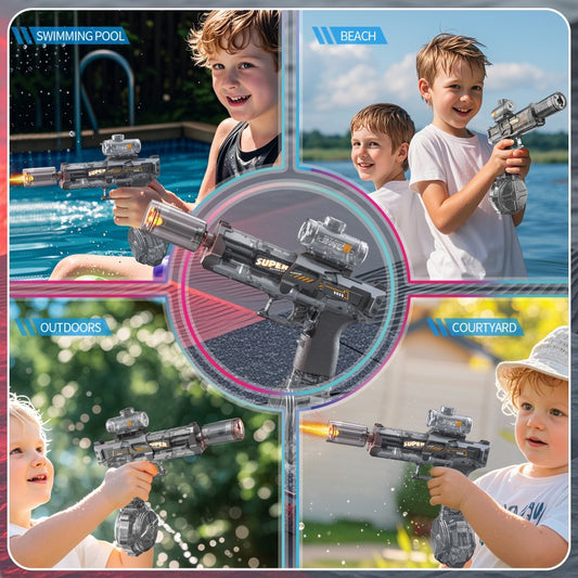Storm-Pulse Electric Water Blaster with LED Recoil